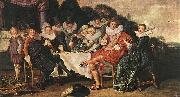 Dirck Hals Amusing Party in the Open Air oil painting reproduction